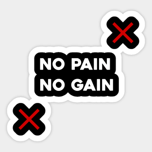 No pain No gain Sticker